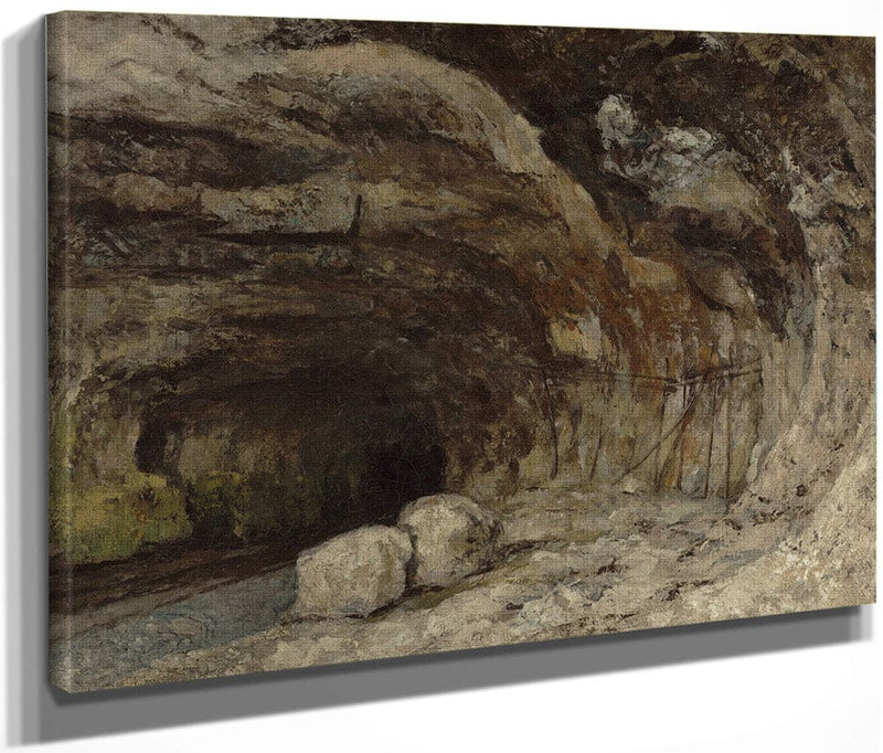 Grotto Of Sarrazine Near Nans Sous Sainte Anne By Jean Desire Gustave Courbet Fine Art Print
