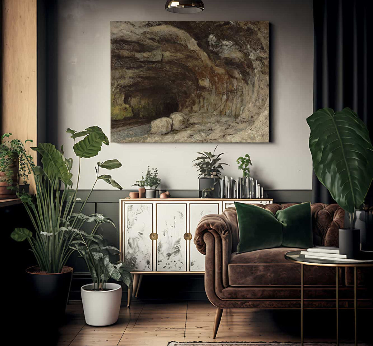 Grotto Of Sarrazine Near Nans Sous Sainte Anne By Jean Desire Gustave Courbet Fine Art Print