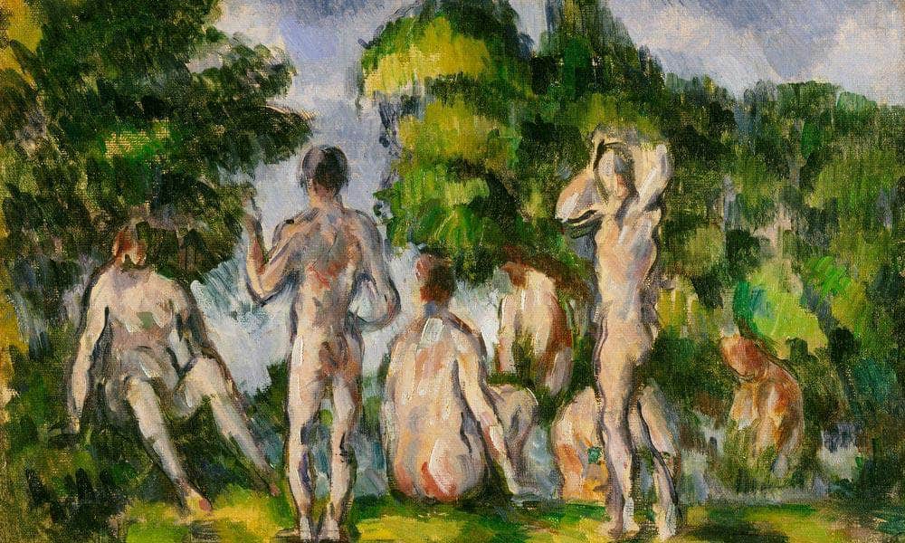 Group Of Bathers By Cezanne Paul Fine Art Print