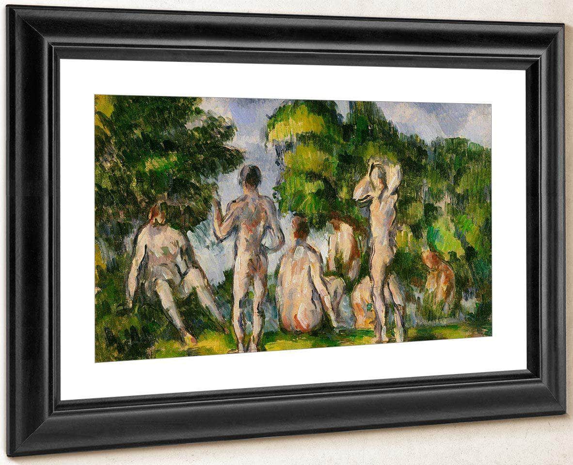 Group Of Bathers By Cezanne Paul Fine Art Print