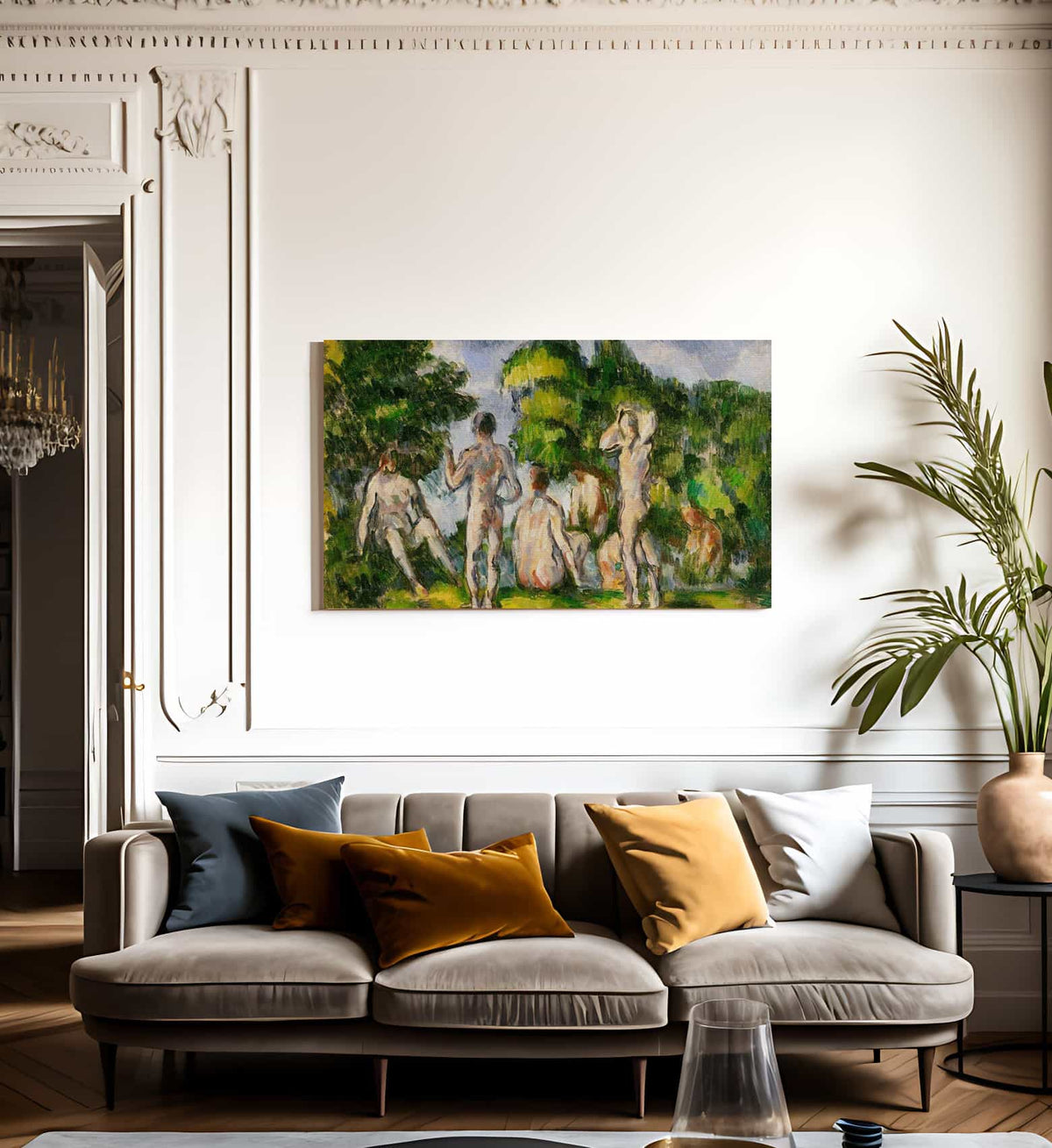 Group Of Bathers By Cezanne Paul Fine Art Print
