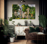 Group Of Bathers By Cezanne Paul Fine Art Print
