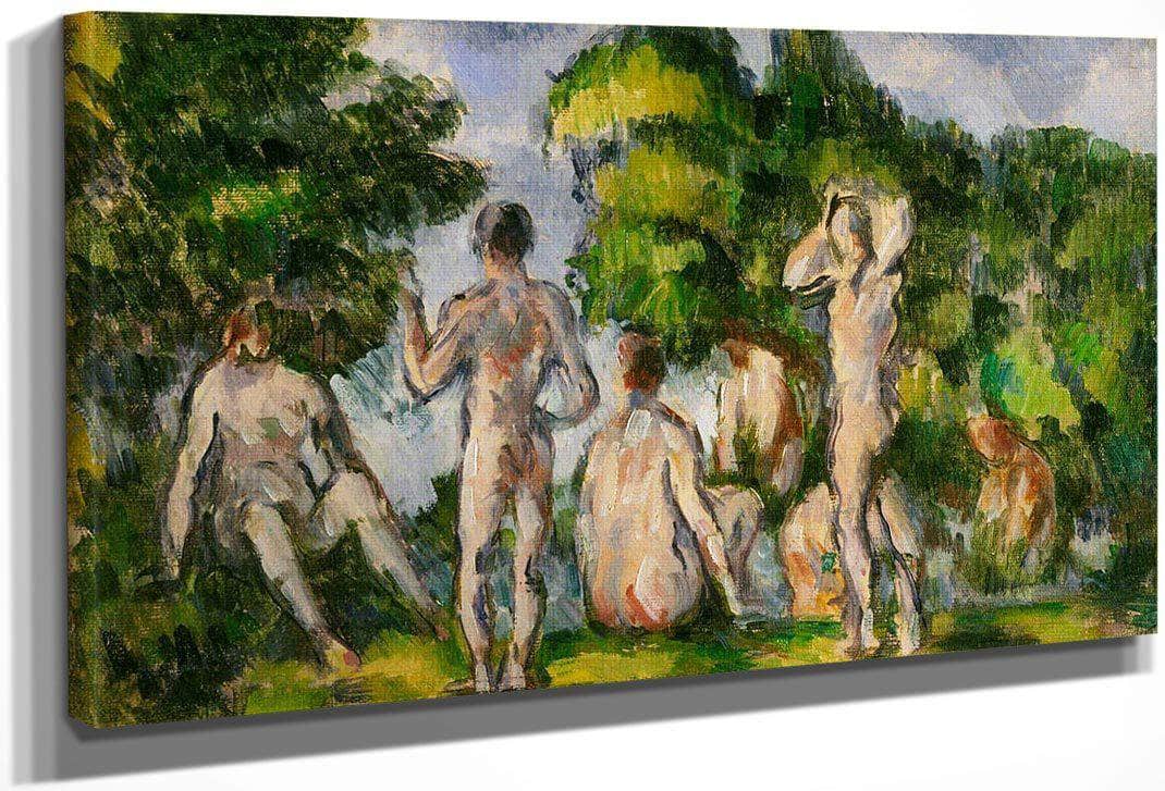 Group Of Bathers By Cezanne Paul Fine Art Print