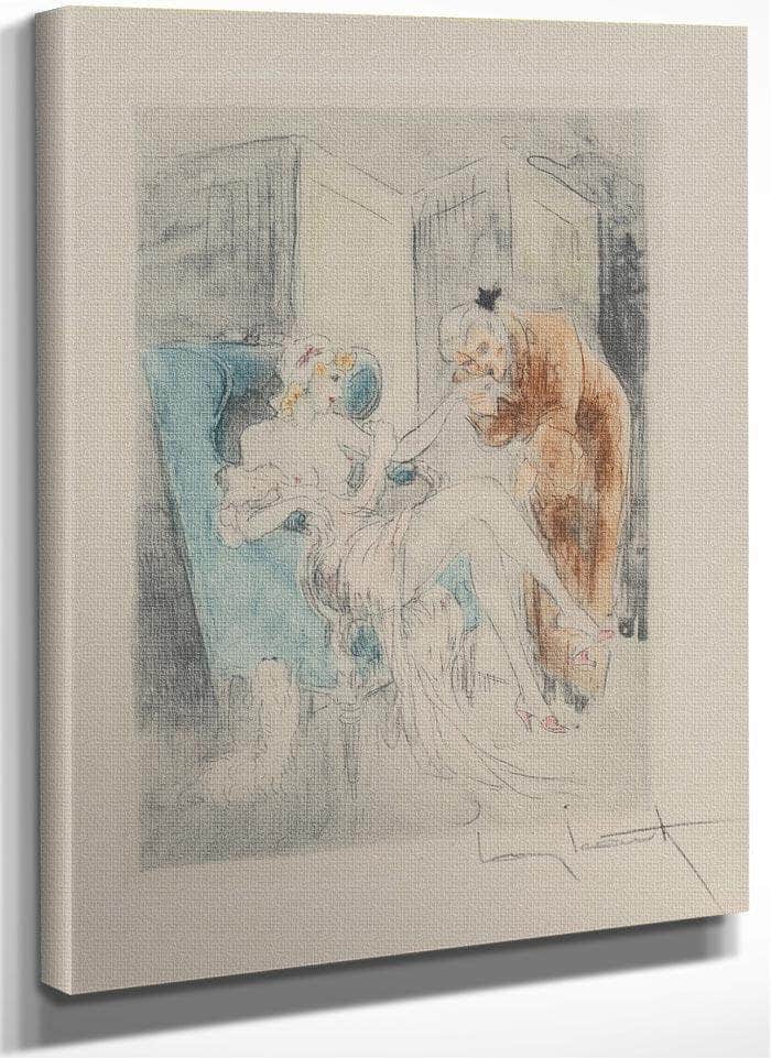 Group Of Six Illustrations From Le Nuit Et Le Moment 1946 By Louis Icart Fine Art Print