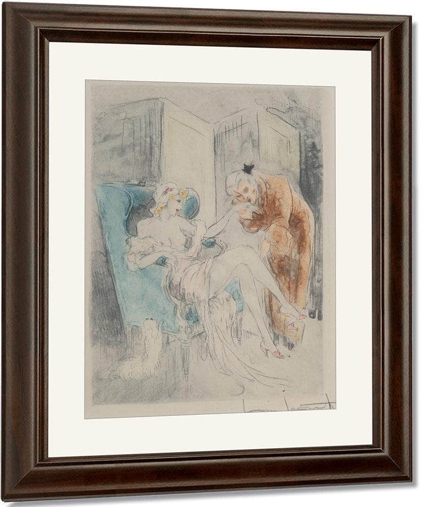 Group Of Six Illustrations From Le Nuit Et Le Moment 1946 By Louis Icart Fine Art Print