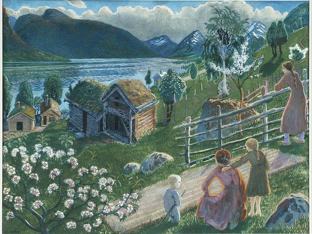Growing Weather In Sandalstrand By Nicolai Astrup Fine Art Print