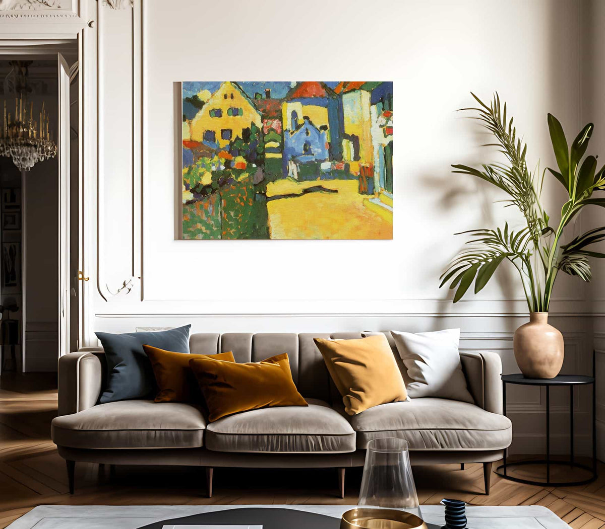 Grungasse In Murnau 1909 By Wassily Kandinsky Fine Art Print