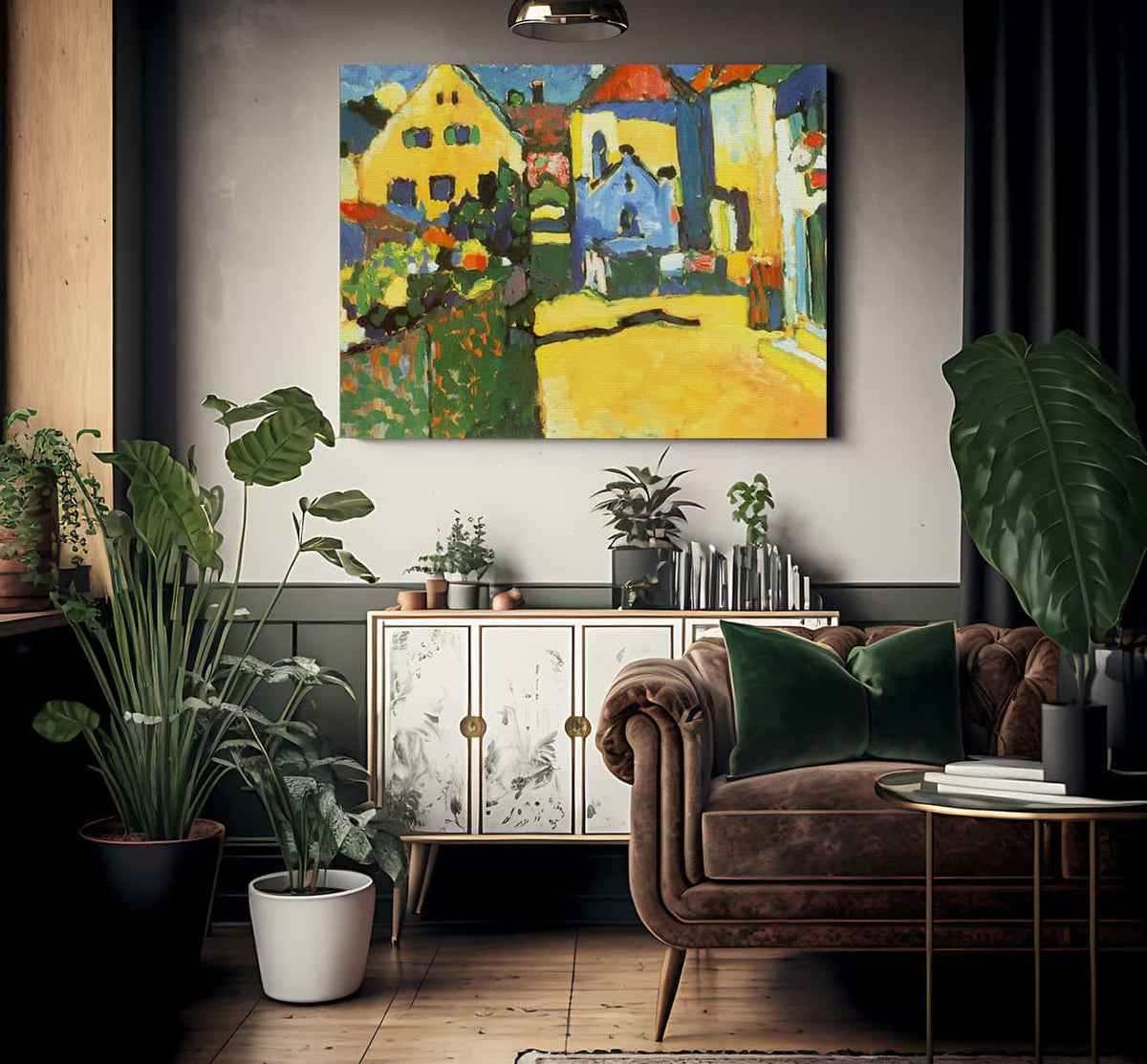 Grungasse In Murnau 1909 By Wassily Kandinsky Fine Art Print