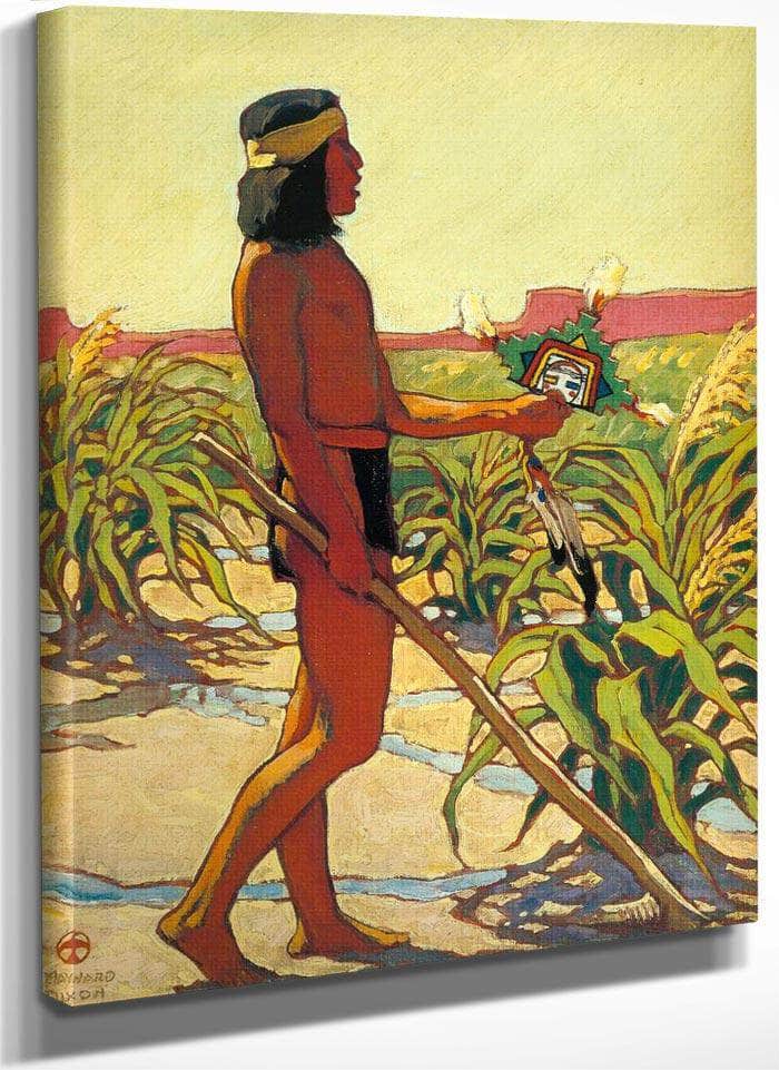 Guard Of The Cornfield By Maynard Dixon Fine Art Print