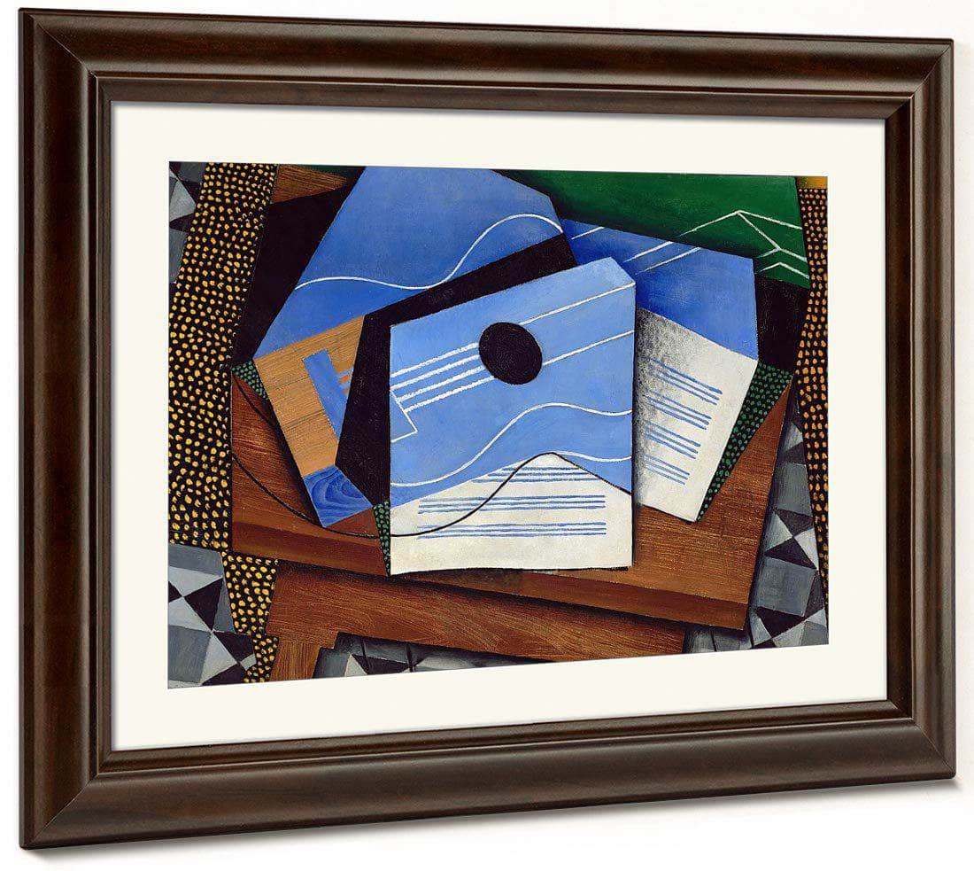 Guitar On A Table By Juan Gris Fine Art Print