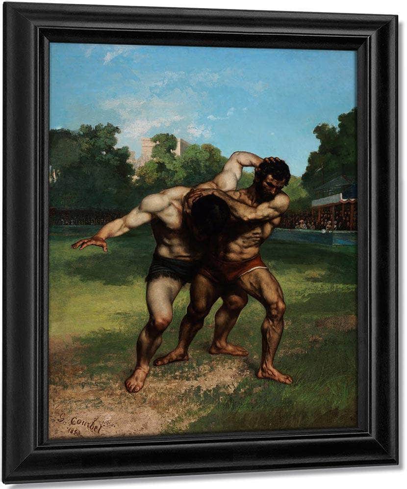 Gustave Courbet The Wrestlers 1853 By Gustave Courbet Fine Art Print