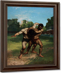 Gustave Courbet The Wrestlers 1853 By Gustave Courbet Fine Art Print