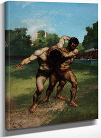 Gustave Courbet The Wrestlers 1853 By Gustave Courbet Fine Art Print