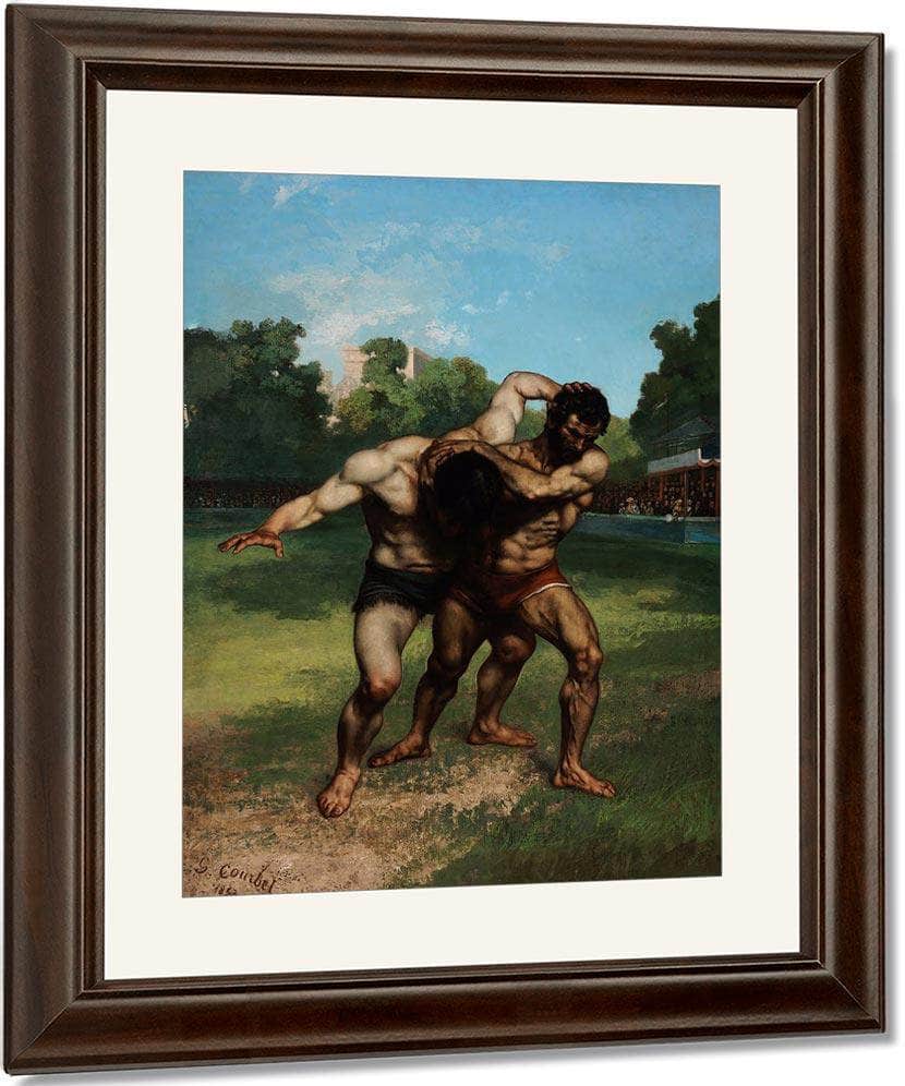 Gustave Courbet The Wrestlers 1853 By Gustave Courbet Fine Art Print