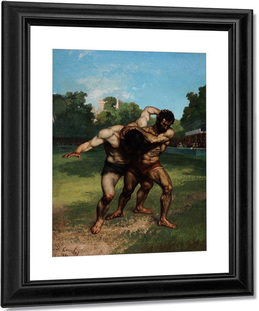 Gustave Courbet The Wrestlers 1853 By Gustave Courbet Fine Art Print