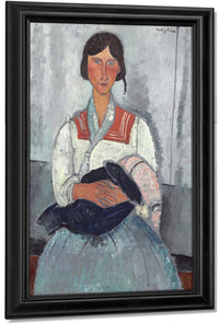 Gypsy Woman With Baby By Amedeo Modigliani Fine Art Print