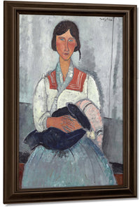 Gypsy Woman With Baby By Amedeo Modigliani Fine Art Print