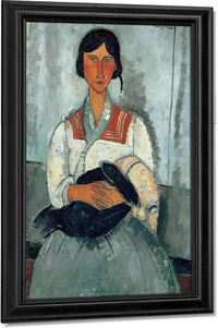 Gypsy Woman With Child 1919 By Amedeo Modigliani Fine Art Print