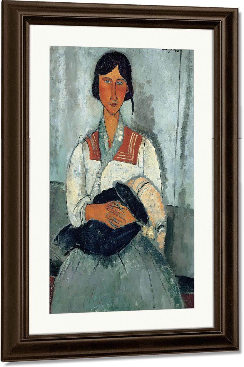 Gypsy Woman With Child 1919 By Amedeo Modigliani Fine Art Print