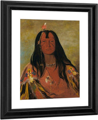 H'co A H'co A H'cotes Min, No Horns On His Head, A Brave By George Catlin Fine Art Print