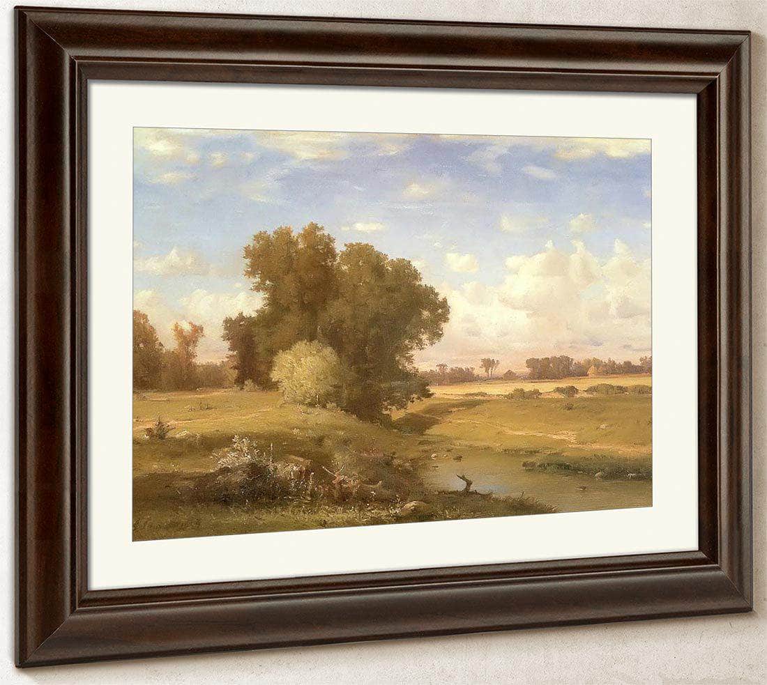 Hackensack Meadows Sunset By George Inness Fine Art Print