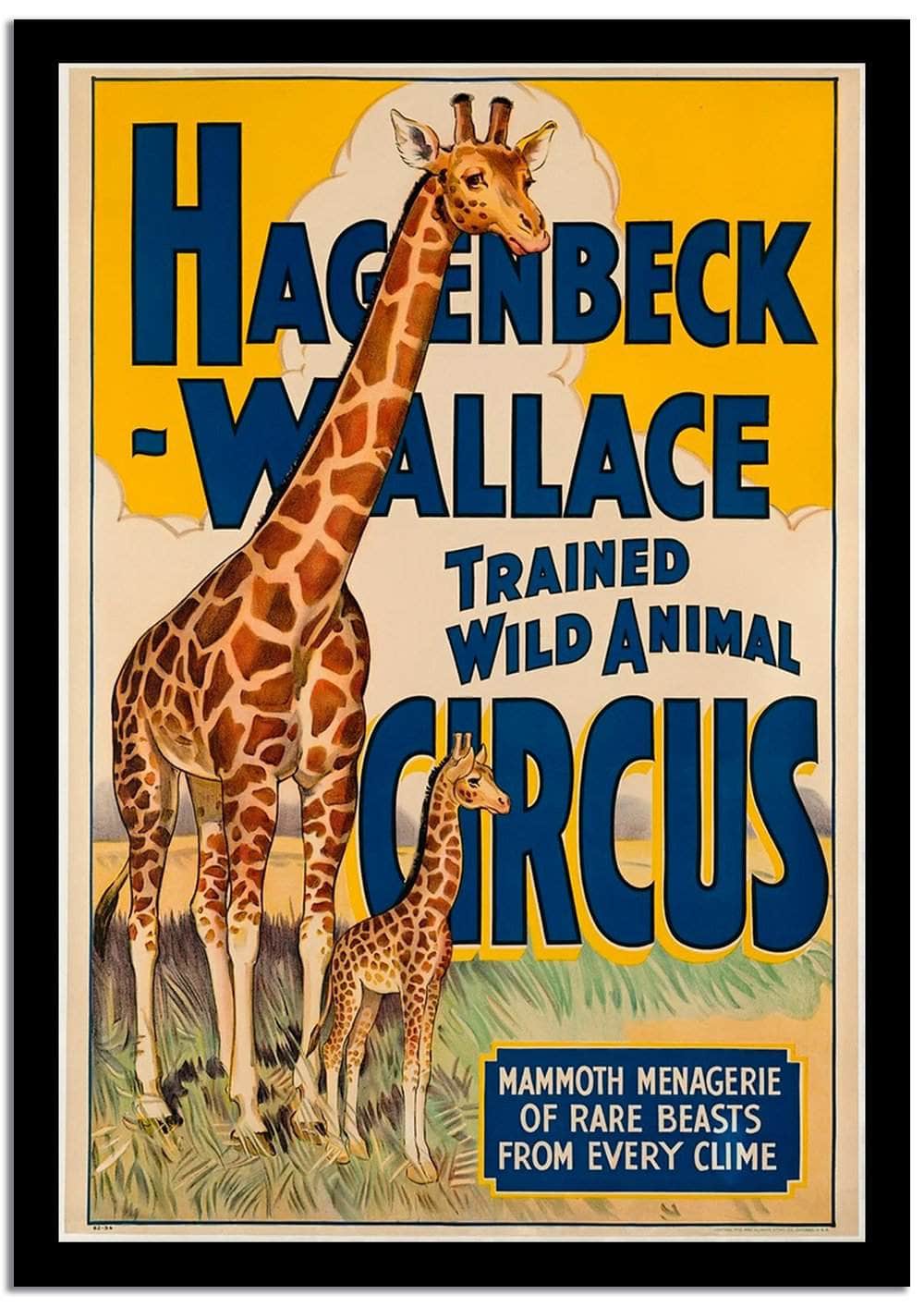 Hagenbeck Wallace Vintage Circus Poster Fine Art Print