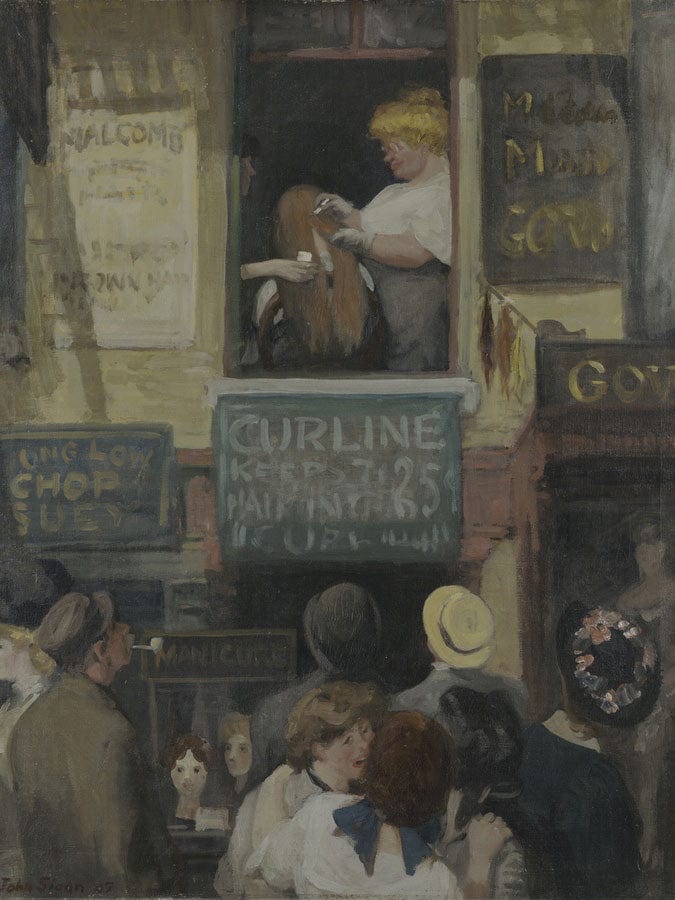 Hairdresser's Window By John Sloan Fine Art Print
