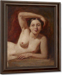 Half Figure Of A Female Nude Reclining By William Etty Fine Art Print
