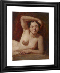 Half Figure Of A Female Nude Reclining By William Etty Fine Art Print