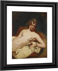 Half Figure Of A Reclining Female Nude On Her Side By William Etty Fine Art Print