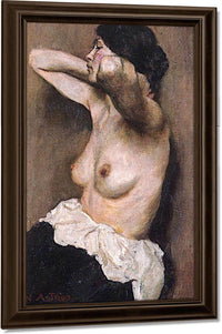 Half Length Female Nude By Nicolai Astrup Fine Art Print