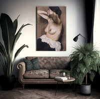 Half Length Female Nude By Nicolai Astrup Fine Art Print