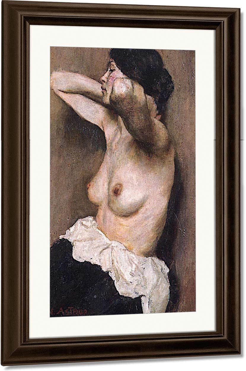 Half Length Female Nude By Nicolai Astrup Fine Art Print
