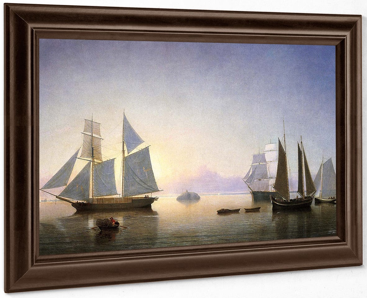 Halfway Rock By Fitz Henry Lane Fine Art Print
