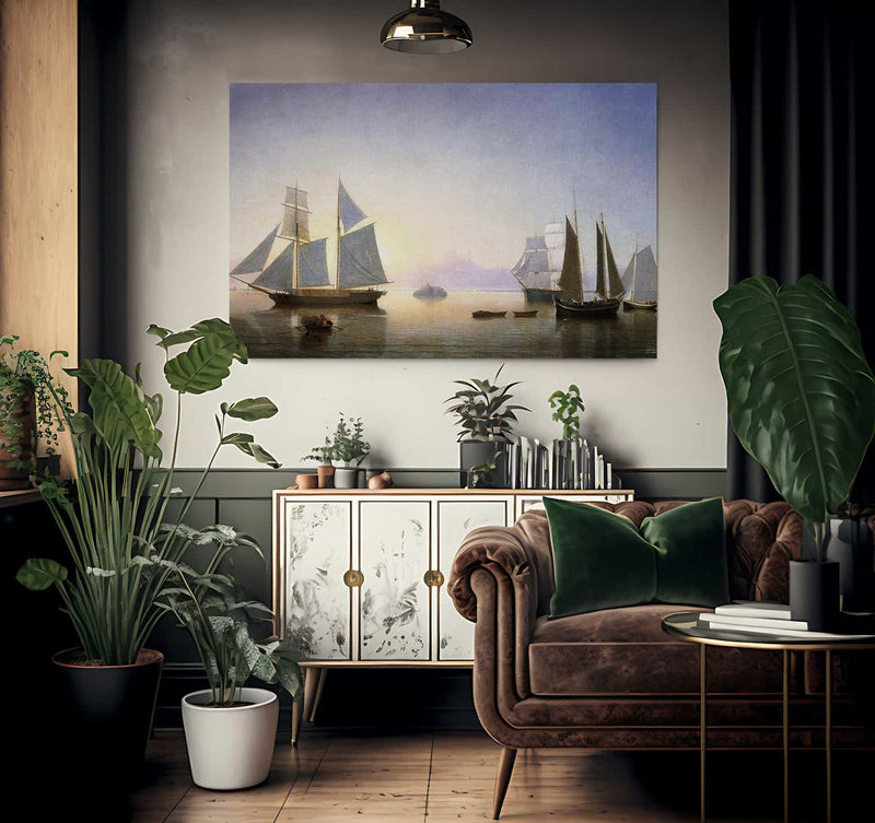 Halfway Rock By Fitz Henry Lane Fine Art Print