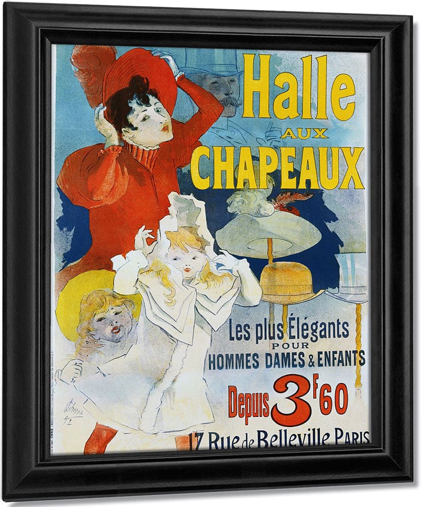 Halle Aux Chapeaux Poster By Jules Cheret Fine Art Print