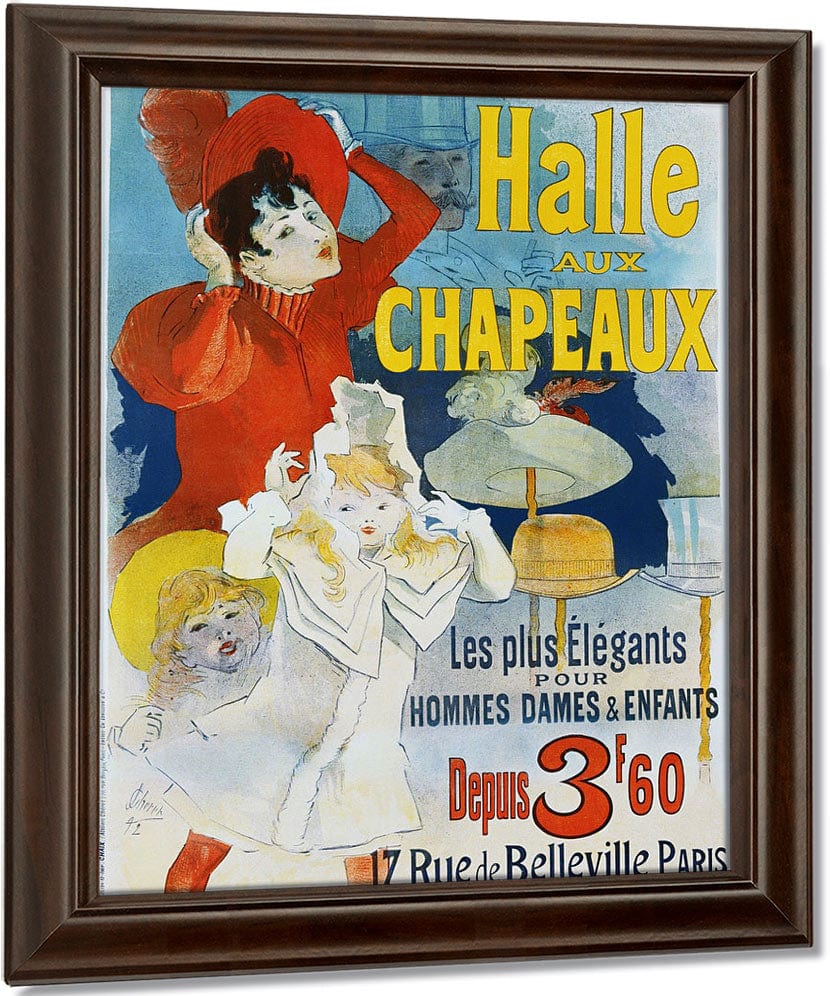 Halle Aux Chapeaux Poster By Jules Cheret Fine Art Print