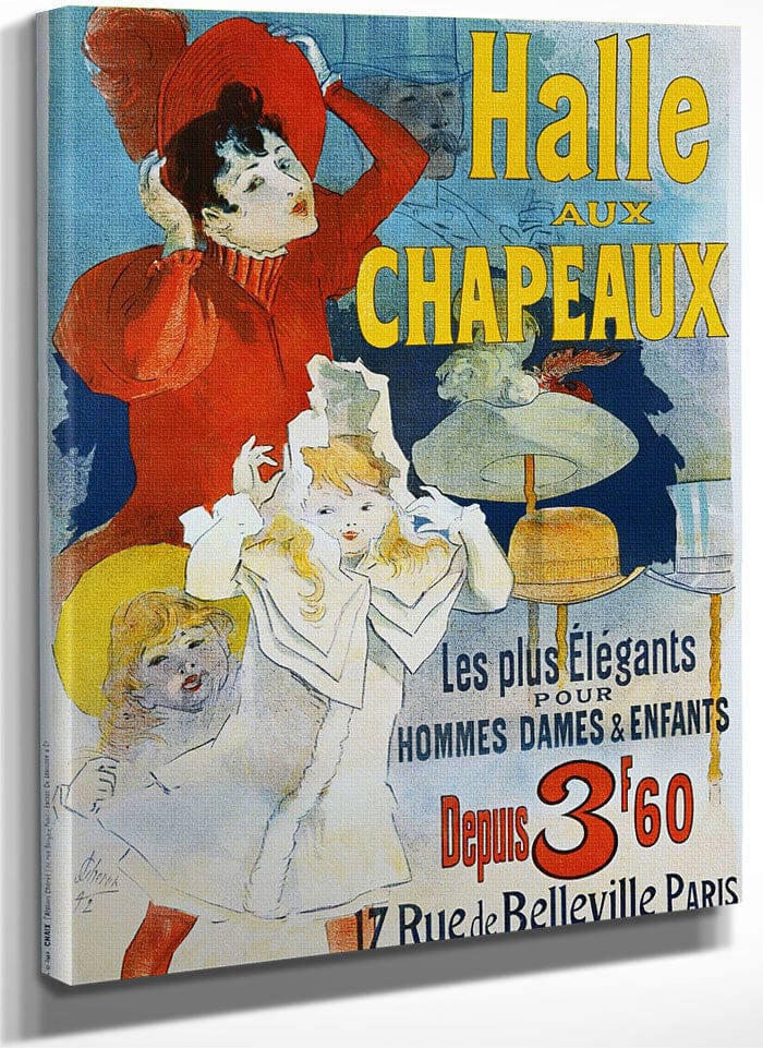 Halle Aux Chapeaux Poster By Jules Cheret Fine Art Print