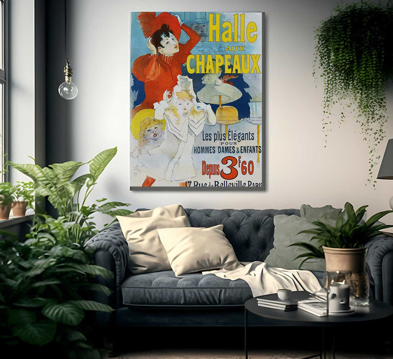 Halle Aux Chapeaux Poster By Jules Cheret Fine Art Print
