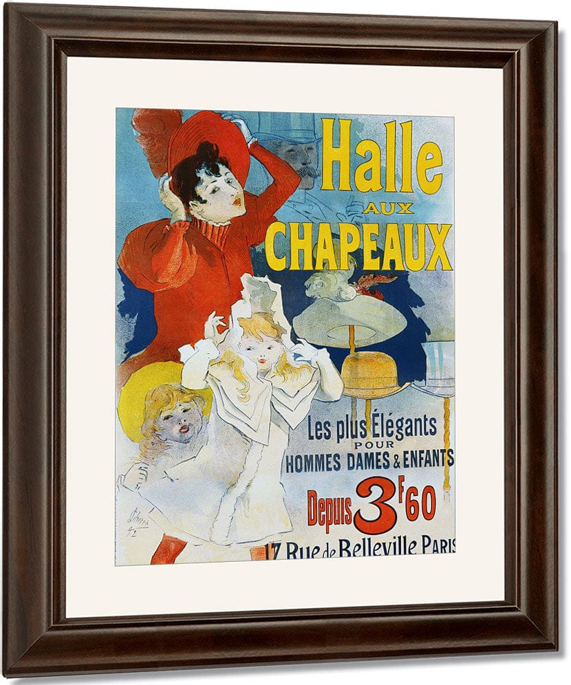 Halle Aux Chapeaux Poster By Jules Cheret Fine Art Print