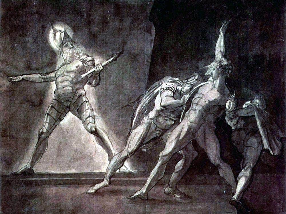 Hamlet And His Father's Ghost By Henry Fuseli Fine Art Print