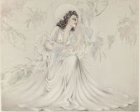 Hand With A Pearl From Le Vie Des Seines And Wisteria Two Works Circa 1940 By Louis Icart Fine Art Print