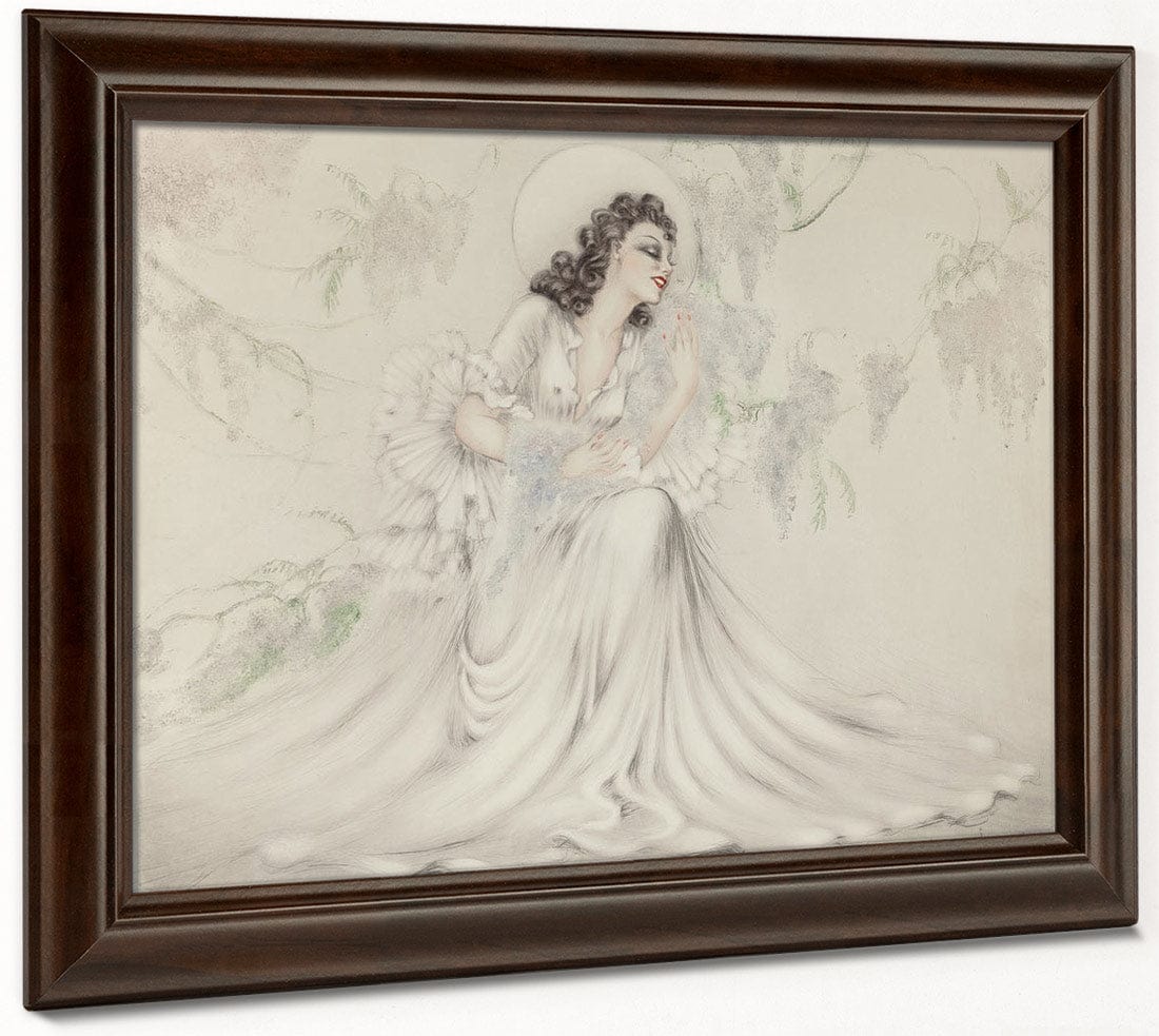 Hand With A Pearl From Le Vie Des Seines And Wisteria Two Works Circa 1940 By Louis Icart Fine Art Print