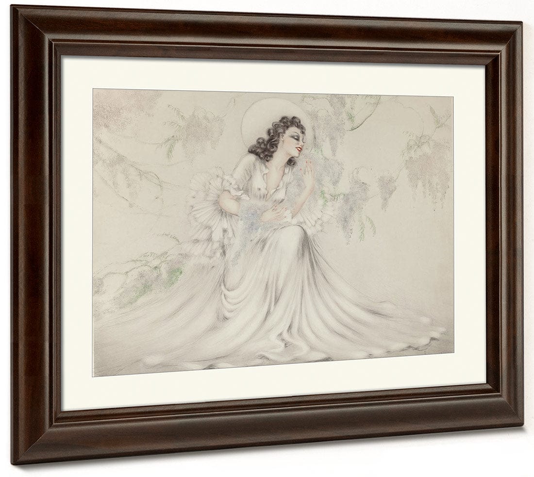 Hand With A Pearl From Le Vie Des Seines And Wisteria Two Works Circa 1940 By Louis Icart Fine Art Print