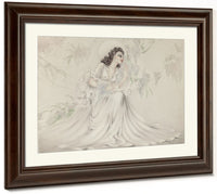 Hand With A Pearl From Le Vie Des Seines And Wisteria Two Works Circa 1940 By Louis Icart Fine Art Print