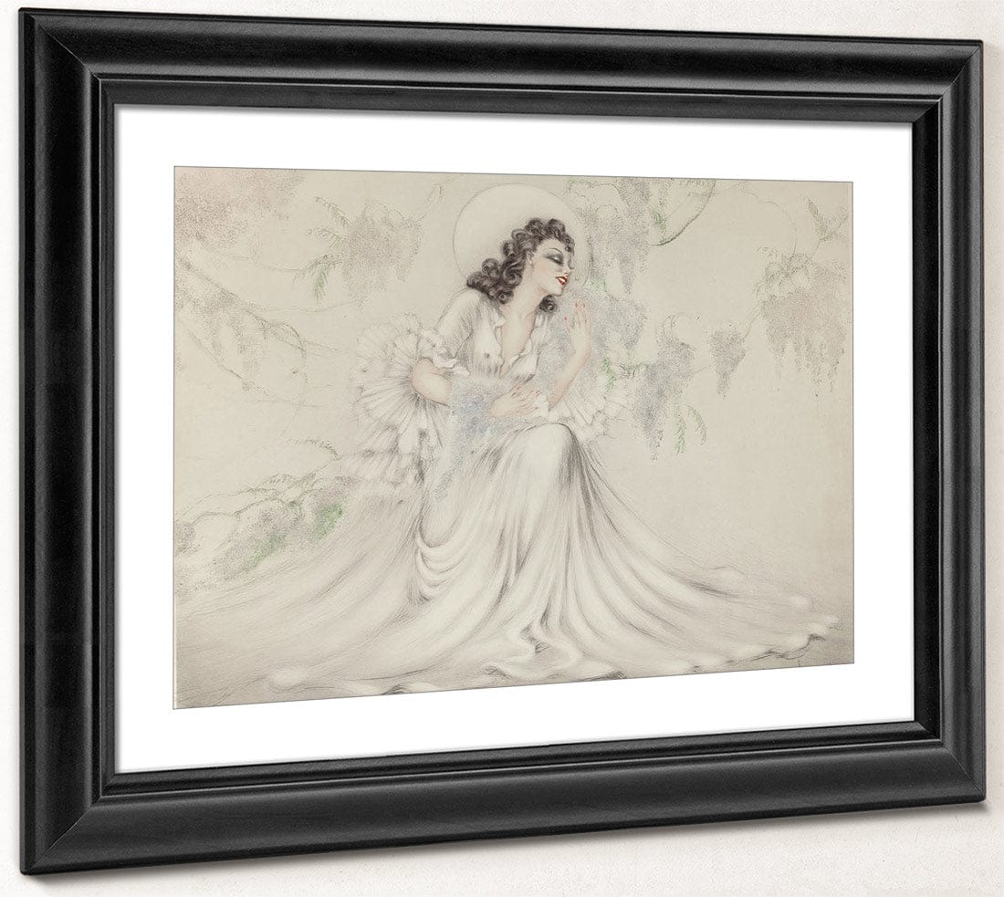 Hand With A Pearl From Le Vie Des Seines And Wisteria Two Works Circa 1940 By Louis Icart Fine Art Print