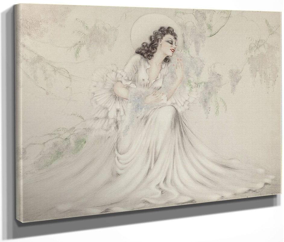 Hand With A Pearl From Le Vie Des Seines And Wisteria Two Works Circa 1940 By Louis Icart Fine Art Print