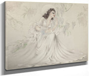 Hand With A Pearl From Le Vie Des Seines And Wisteria Two Works Circa 1940 By Louis Icart Fine Art Print