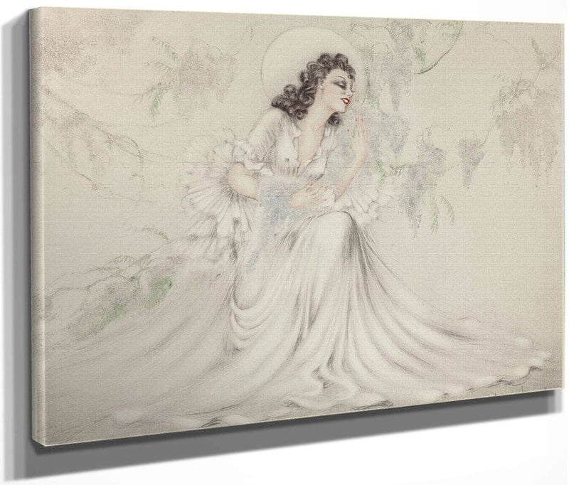 Hand With A Pearl From Le Vie Des Seines And Wisteria Two Works Circa 1940 By Louis Icart Fine Art Print