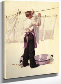 Hanging The Laundry Liberty Cover C. 1925 By Leslie Thrasher Fine Art Print